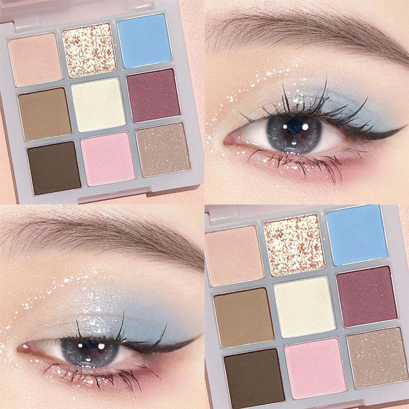 9-Color Warm Neutral Eyeshadow Palette – Matte & Shimmer - VaultDigital