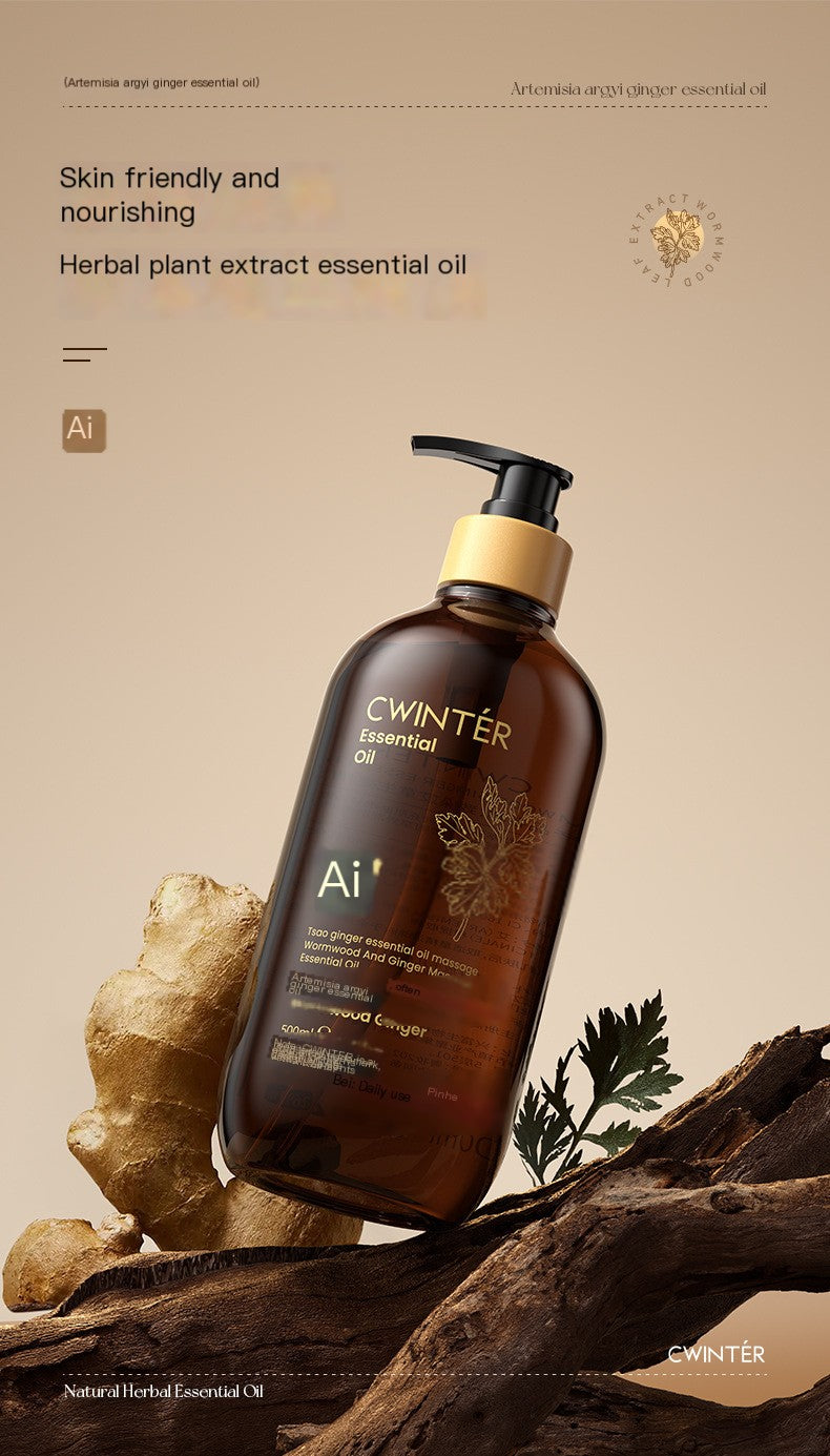 Ginger & Mugwort Body Massage Oil – Warming 500 ml - VaultDigital