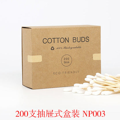 200 Bamboo Cotton Swabs for Makeup and Ear Cleaning - VaultDigital