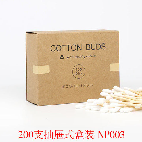 200 Bamboo Cotton Swabs for Makeup and Ear Cleaning - VaultDigital