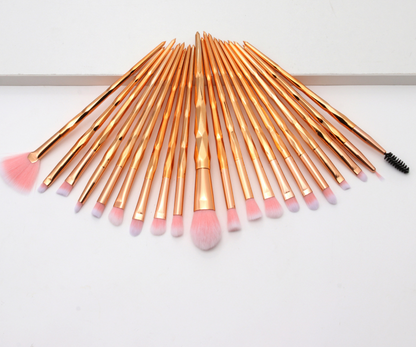 20-Piece Eye Brush Set with Colorful Diamond Handles - VaultDigital
