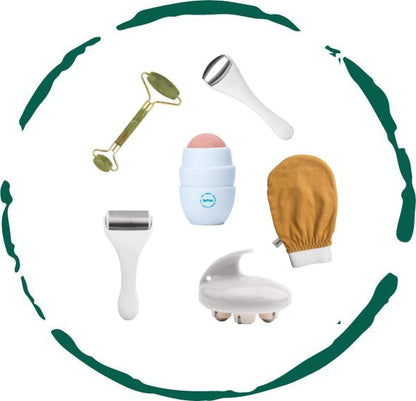 6-Piece At-Home Facial & Body Tool Set — Ice Rollers, Jade Roller & Massager - VaultDigital