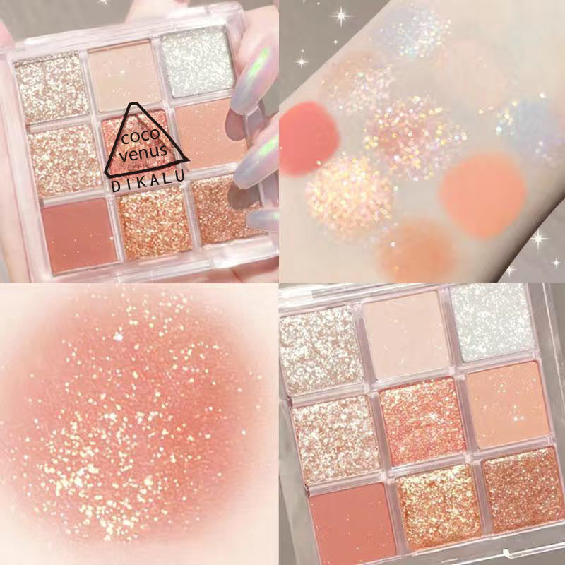 9-Color Warm Neutral Eyeshadow Palette – Matte & Shimmer - VaultDigital