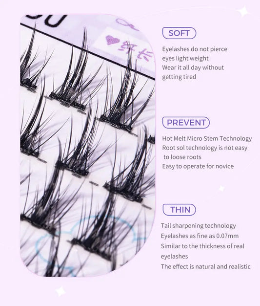 Manga Cluster Lashes for Natural Anime Cosplay Look - VaultDigital