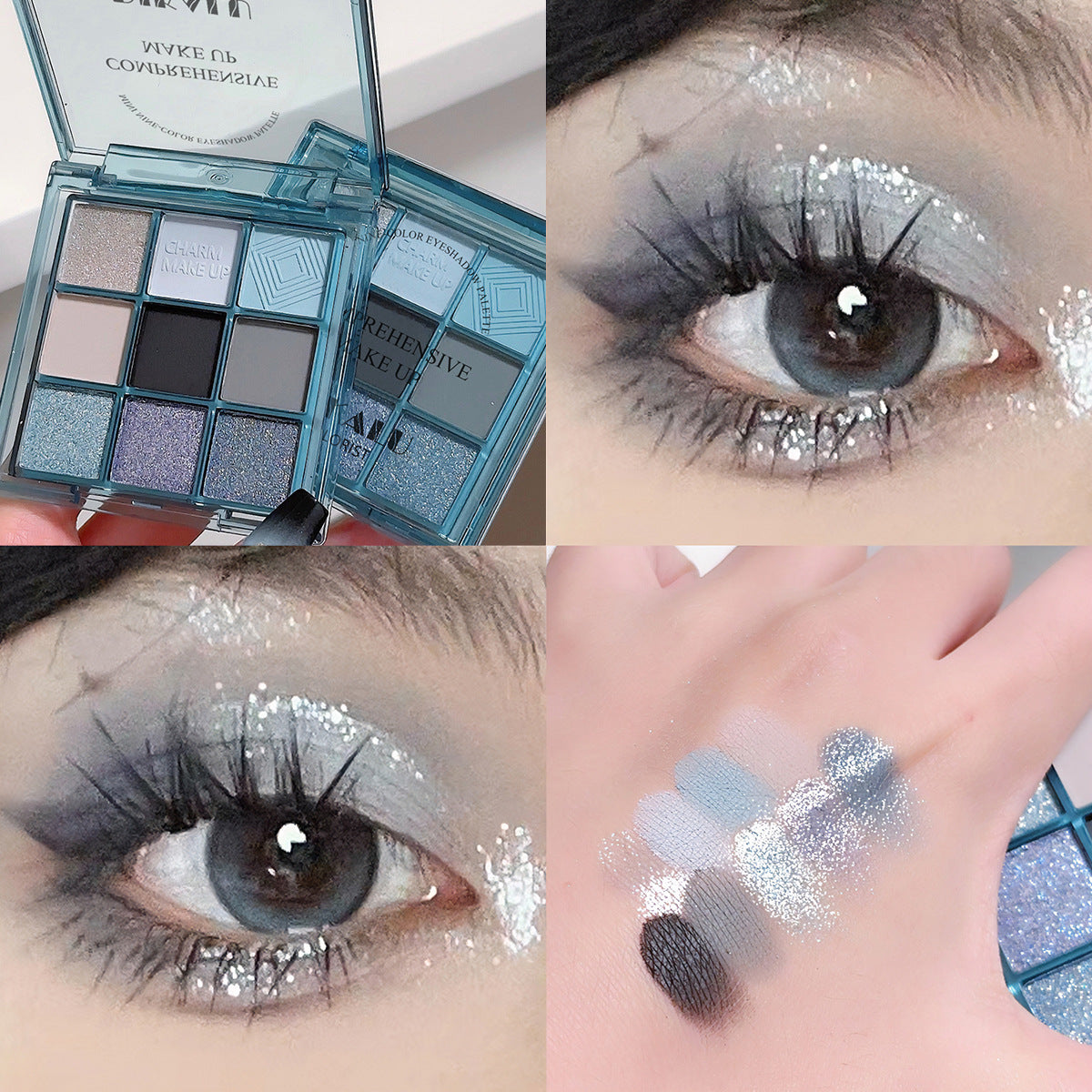 9-Color Warm Neutral Eyeshadow Palette – Matte & Shimmer - VaultDigital