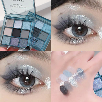 9-Color Warm Neutral Eyeshadow Palette – Matte & Shimmer - VaultDigital
