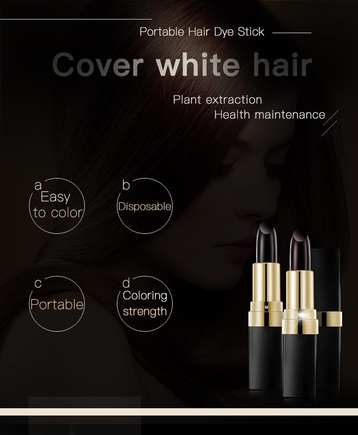 Temporary Grey Hair Cover-Up Stick — Instant Root Touch-Up (Brown & Black) - VaultDigital