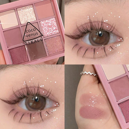 9-Color Warm Neutral Eyeshadow Palette – Matte & Shimmer - VaultDigital