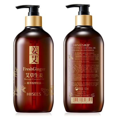 Ginger & Mugwort Body Massage Oil – Warming 500 ml - VaultDigital