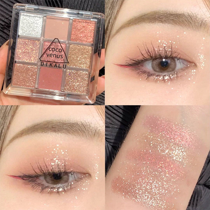 9-Color Warm Neutral Eyeshadow Palette – Matte & Shimmer - VaultDigital