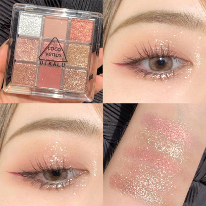 9-Color Warm Neutral Eyeshadow Palette – Matte & Shimmer - VaultDigital