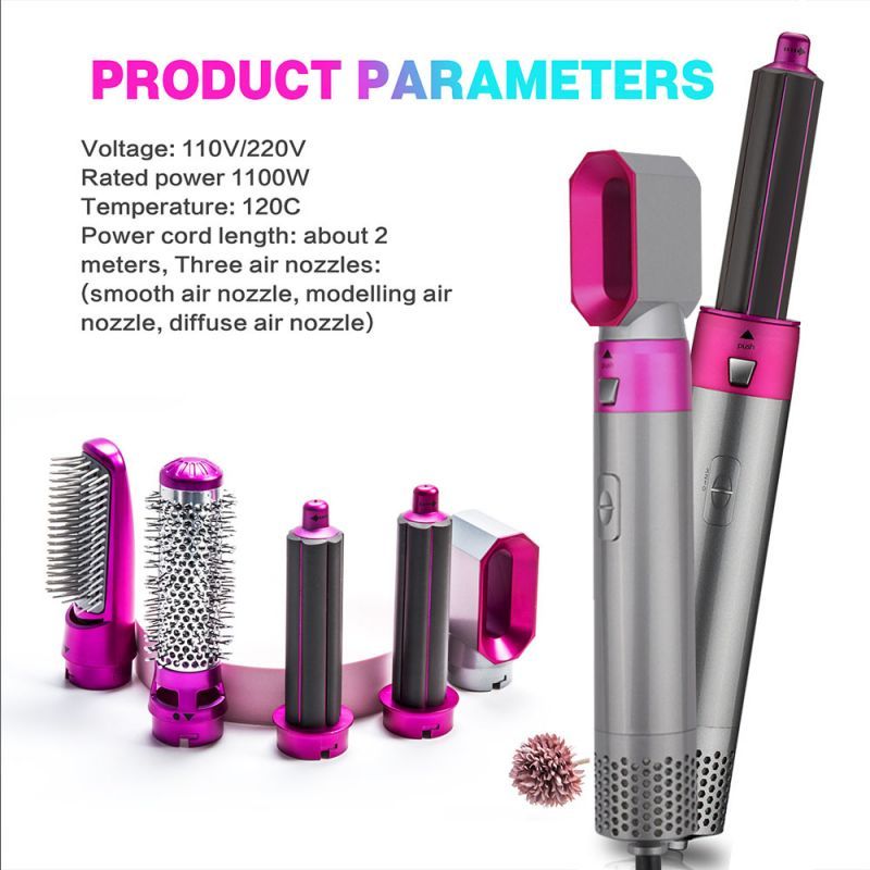 5-in-1 Automatic Hot Air Comb for Curling & Straightening - VaultDigital