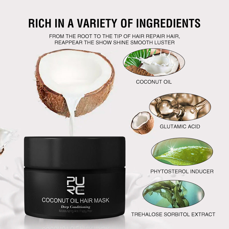 Coconut Repair Hair Mask — Anti-Frizz & Anti-Breakage Deep Conditioner (50ml) - VaultDigital