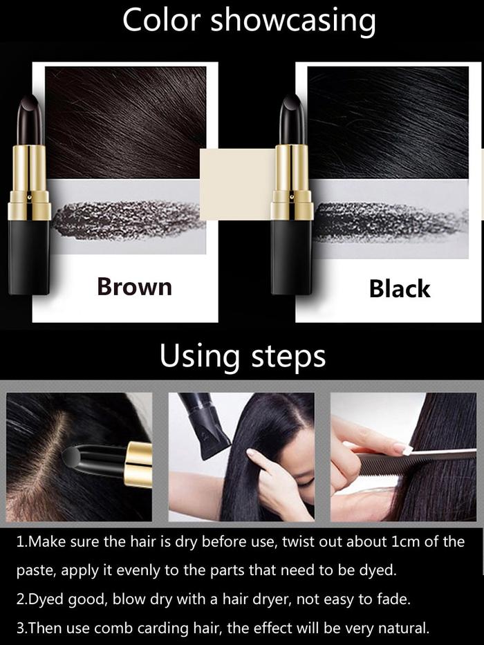 Temporary Grey Hair Cover-Up Stick — Instant Root Touch-Up (Brown & Black) - VaultDigital