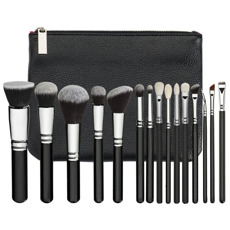 15-Piece Pink Rose Gold Makeup Brush Set - VaultDigital