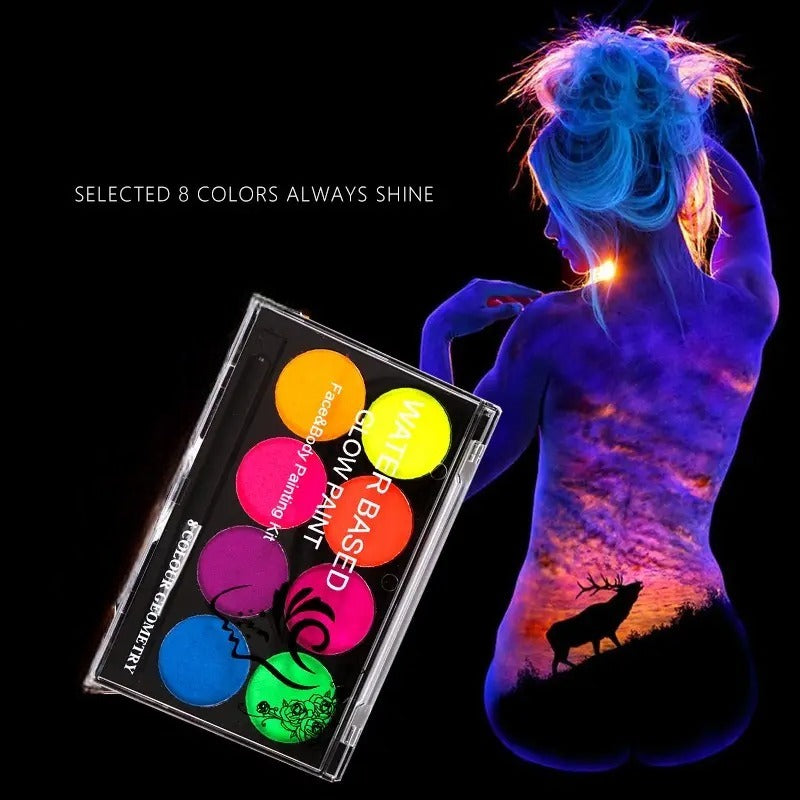 Fluorescent Water-soluble Body Paint Pigments (8/15 Colors) - VaultDigital