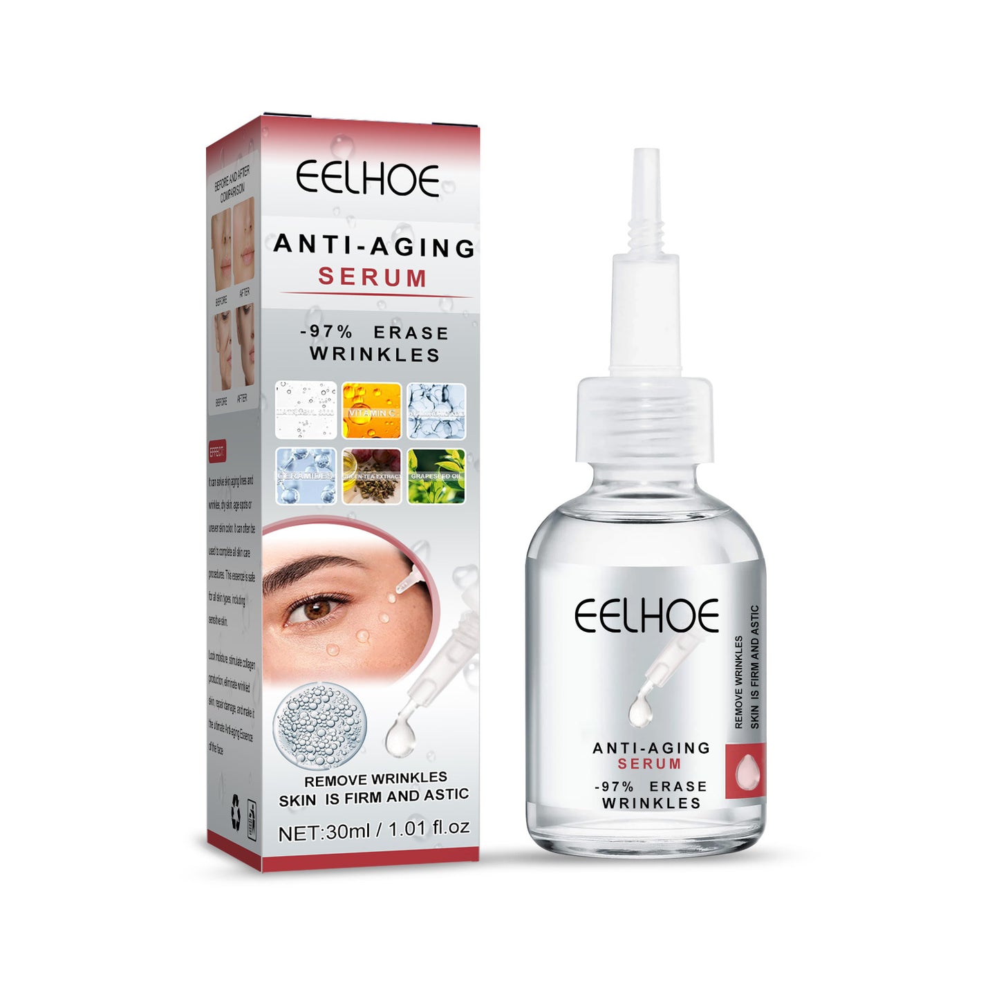 Firming Face Serum — Hyaluronic Acid, Ceramide & Vitamin C (30ml) - VaultDigital