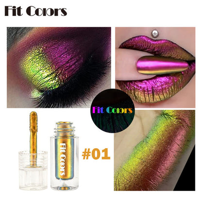 Aurora Multi-Chrome Liquid Eyeshadow — Color-Shifting Pigment (2.5ml) - VaultDigital