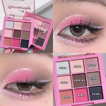 9-Color Warm Neutral Eyeshadow Palette – Matte & Shimmer - VaultDigital